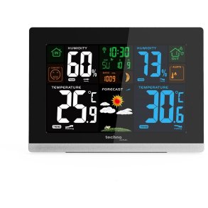 Techno Line WS 6462 Vejrstation m. Radiostyret Ur H11,5 cm, Sort