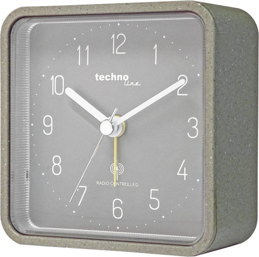 Techno Line Wecker H9,1 cm, Grau Marmor Look