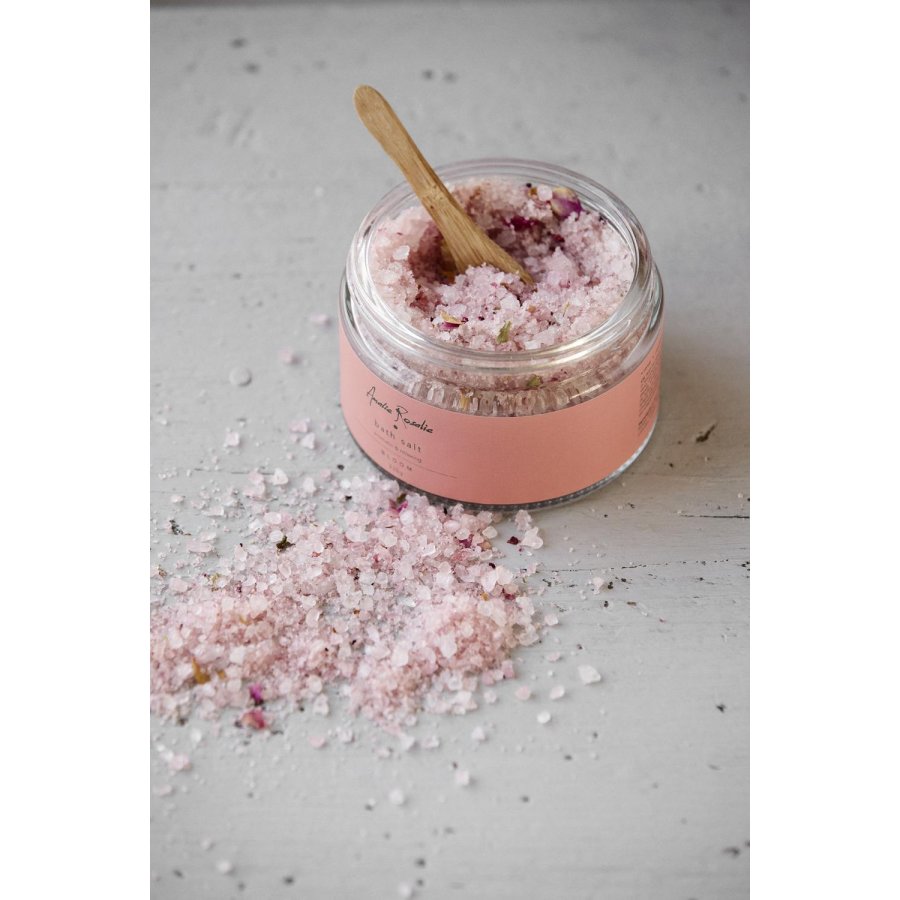 Amalie Rosalie Bloom Badesalt 230 g, Rose/Rosemary/Roman Chamomile