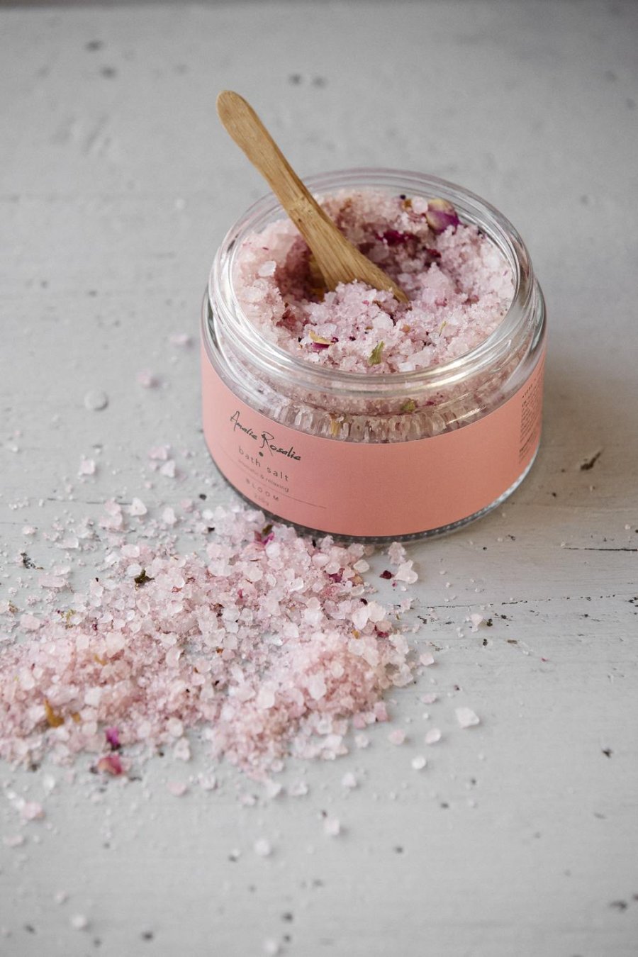 Amalie Rosalie Bloom Badesalt 230 g, Rose/Rosemary/Roman Chamomile
