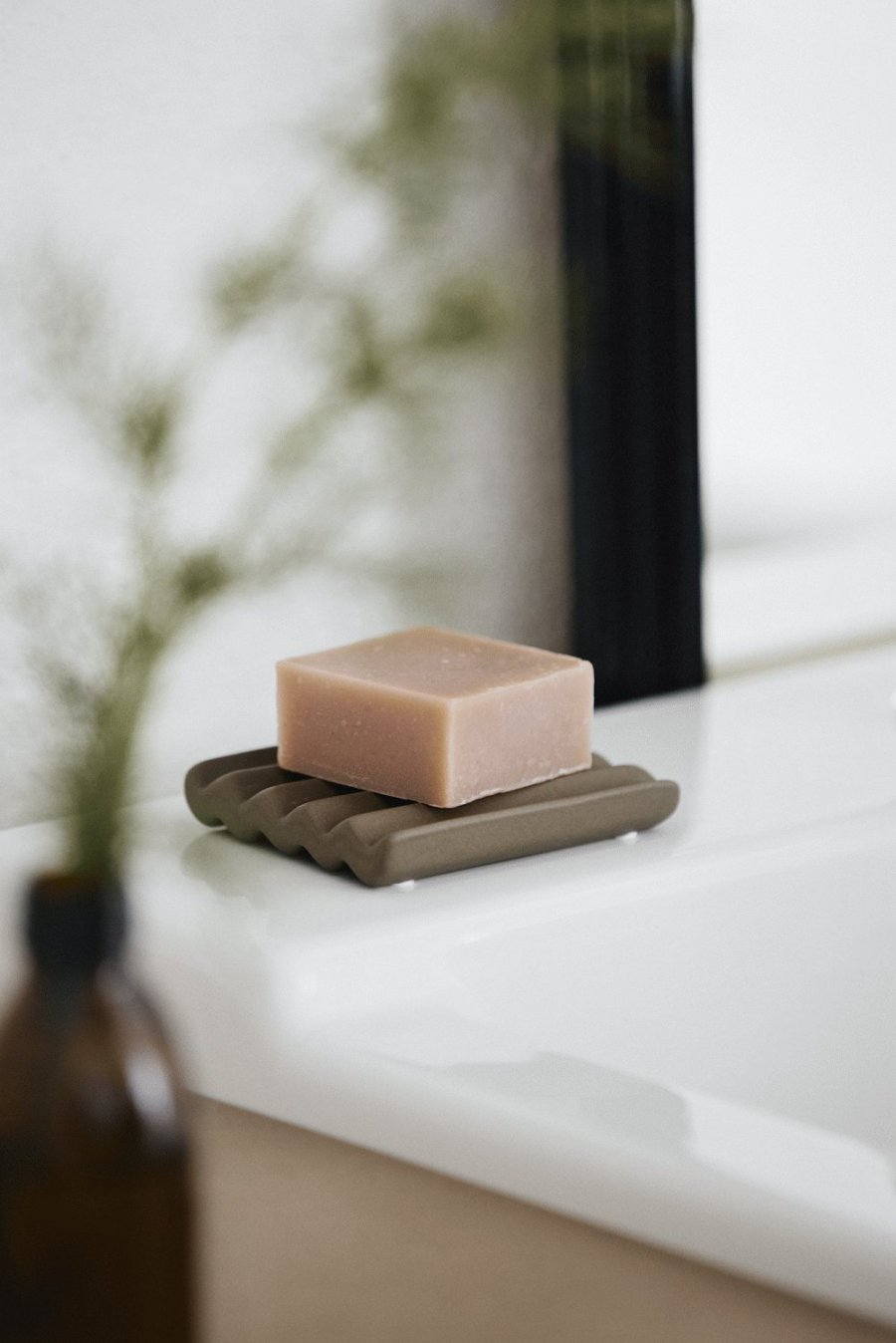 Amalie Rosalie Seifenschale 10 cm, Taupe