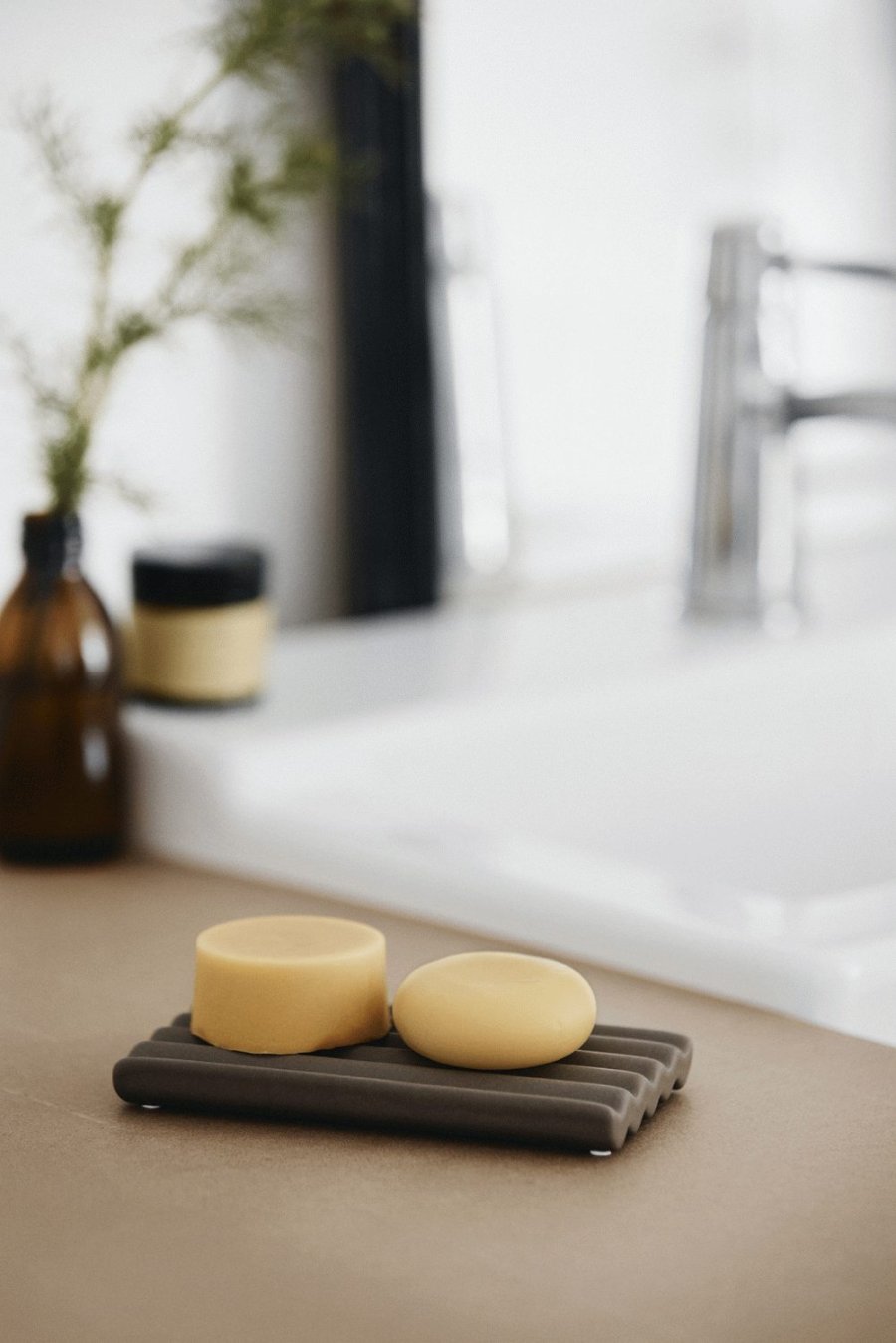 Amalie Rosalie Seifenschale 15 cm, Taupe