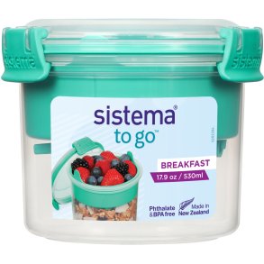 Sistema To Go Lunchbox mit Einsatz und L�ffel 530 ml, Minty Teal