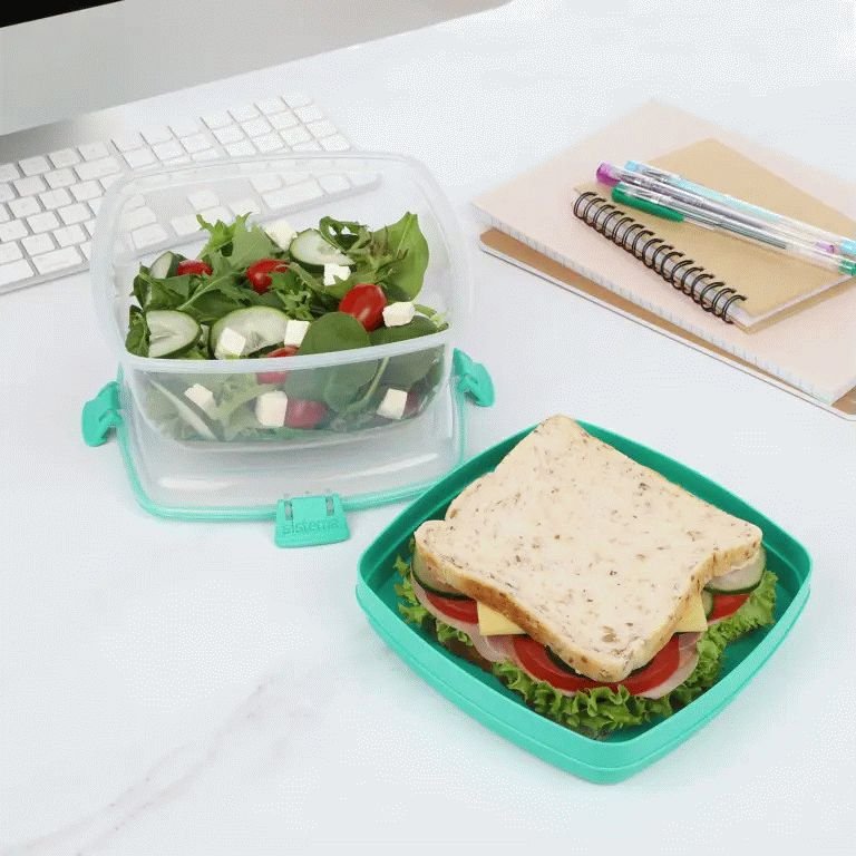 Sistema To Go Salat & Sandwich Madkasse 1,63 L, Minty Teal