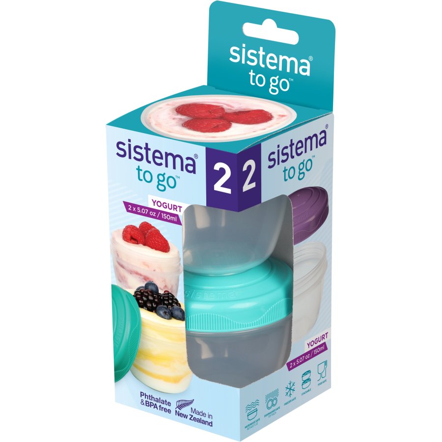 Sistema To Go Yogurtbger 2 stk. 150 ml, Minty Teal