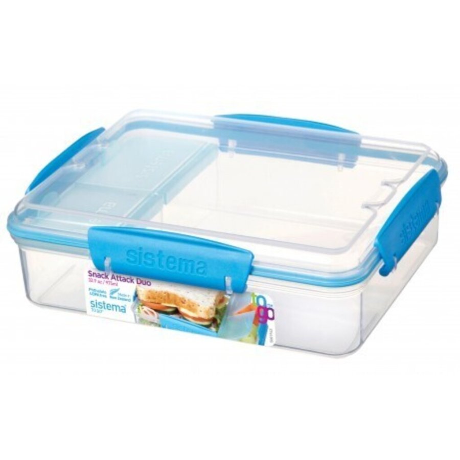 Sistema To Go Snack Attack Duo Madkasse 975 ml, Bl