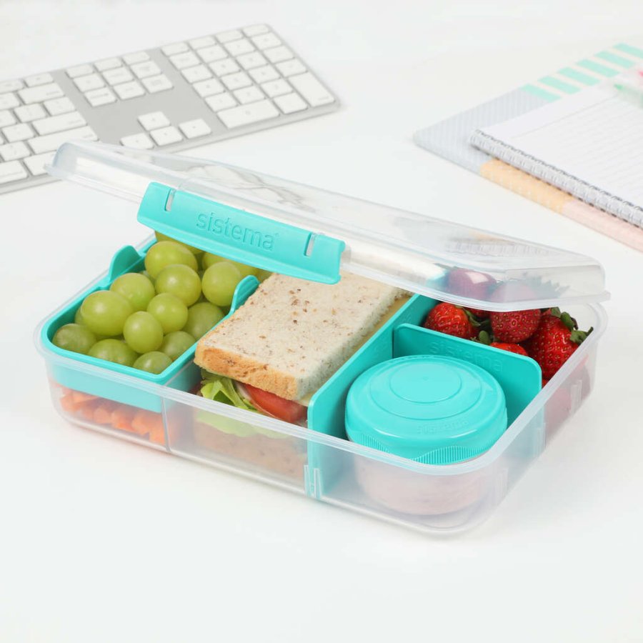 Sistema To Go Bento Lunch Box 1.48 L, Minty Teal