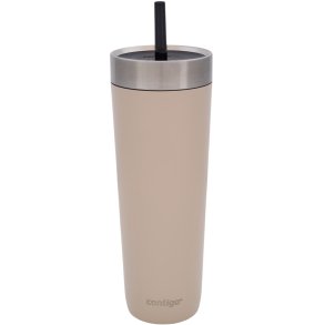 Contigo Tumbler Thermobecher mit Strohhalm, Brown Sugar