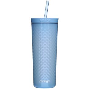 Contigo Autoclose Trinkflasche m. Stroh, Glacier