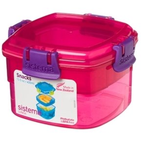 Sistema Lunch Snackbox 400 ml, Rosa/Lila