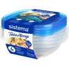 Sistema Take Alongs Aufbewahrungsbehlter 4er Set 669 ml, Royal Blue