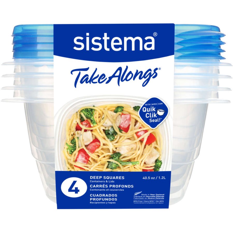 Sistema Take Alongs Aufbewahrungsbehlter 4er Set 1,2 L, Royal Blue