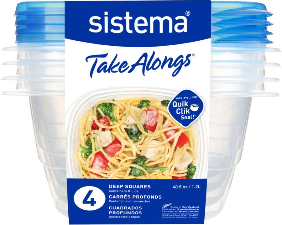 Sistema Take Alongs Aufbewahrungsbehlter 4er Set 1,2 L, Royal Blue