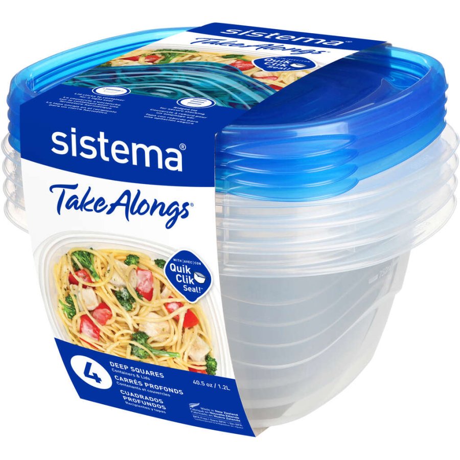 Sistema Take Alongs Aufbewahrungsbehlter 4er Set 1,2 L, Royal Blue