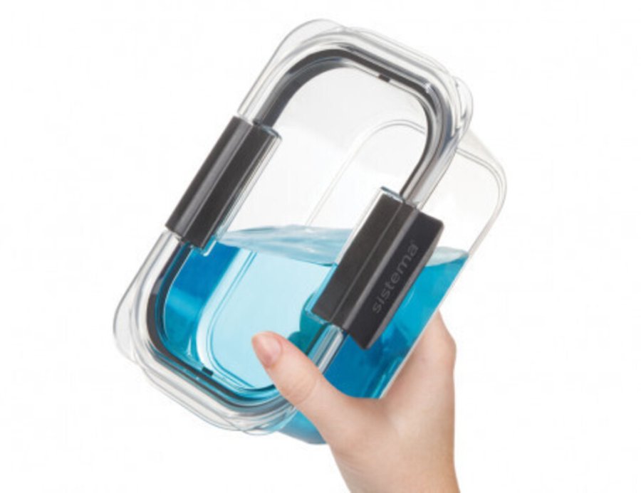 Sistema Brilliance Opbevaringsboks 2 stk. 920 ml, Sort