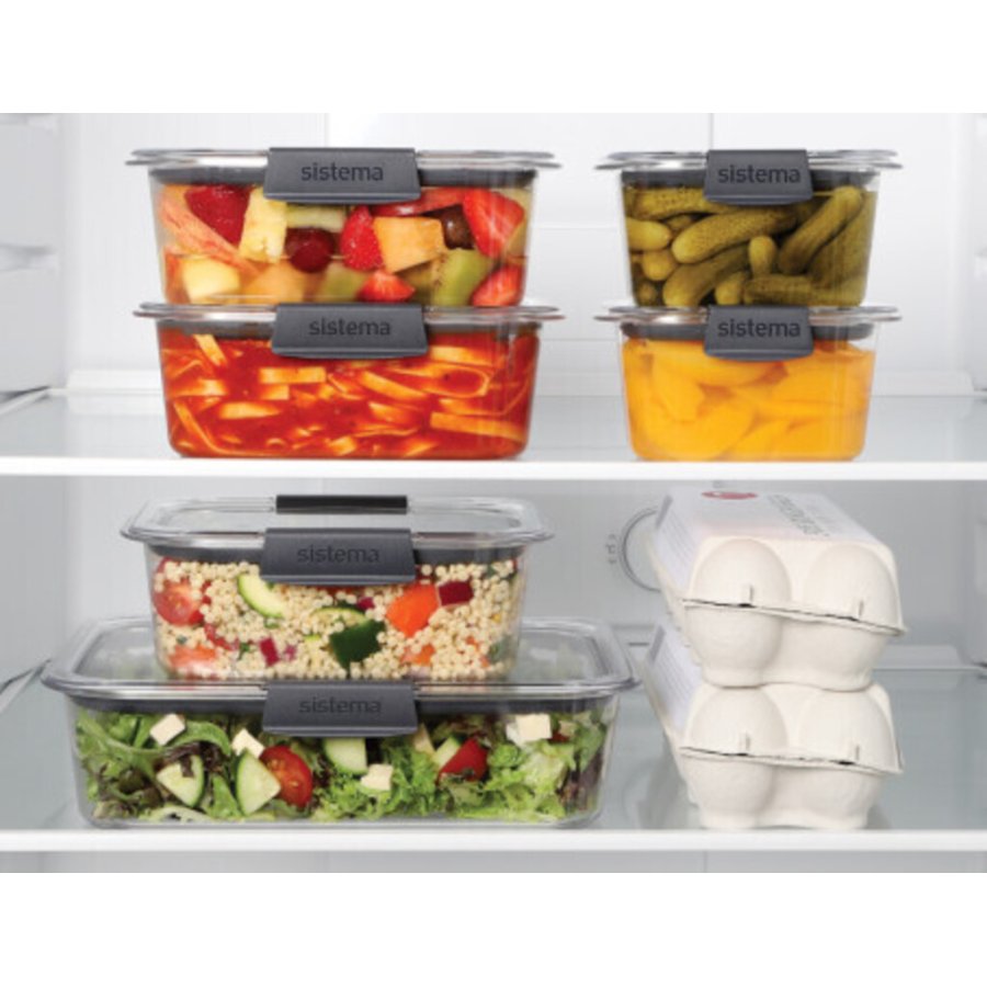 Sistema Brilliance Opbevaringsboks 2 stk. 920 ml, Sort