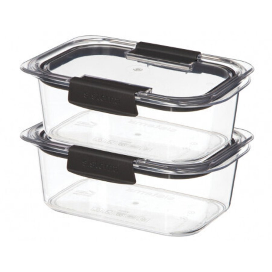 Sistema Brilliance Opbevaringsboks 2 stk. 920 ml, Sort