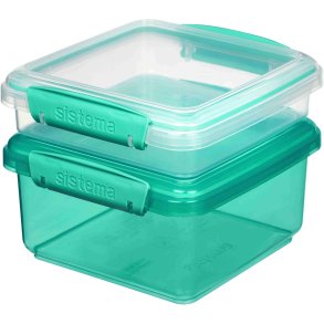 Sistema Klip It Lunchbox 2 stuks, Minty Teal