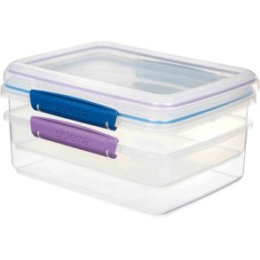 Sistema Klip It Opbevaringsboks 2 stk. 2 L, Ocean Blue/Misty Purple