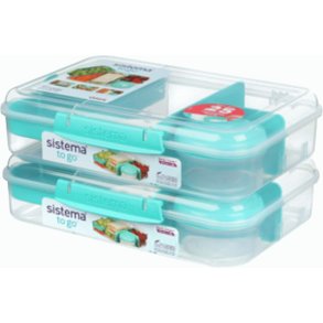 Sistema To Go Bento Create Broodtrommel 2 stuks 1,48 L, Minty Teal
