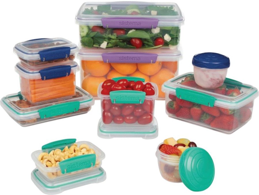 Sistema Accents Aufbewahrungsbox 10er Set, Blue/Teal/Purple