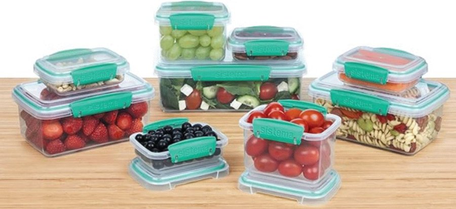 Sistema Klip It Aufbewahrungsbox 9er Set, Minty Teal