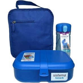 Sistema Madkassesæt 3 Dele 21,5 cm, Blå