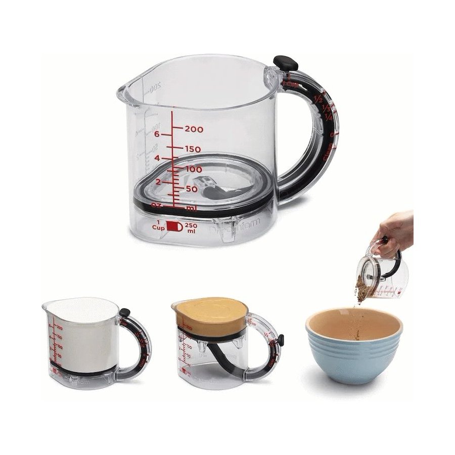Dreamfarm Upcup 4-in-1 Verstellbarer Messbecher 250 ml