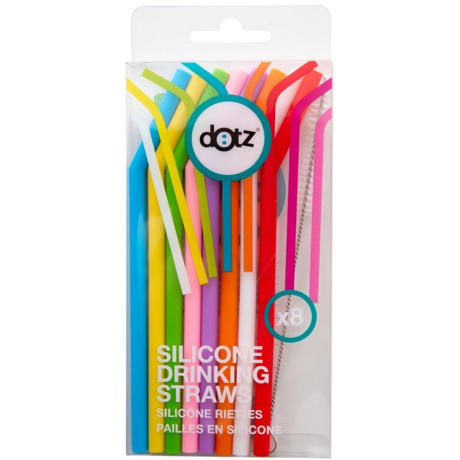 Dotz Genanvendelige Suger�r m. Renseb�rste 8 stk, Multifarvet