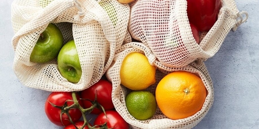 Point Virgule Genanvendelig Netpose 25x20 cm, Natur