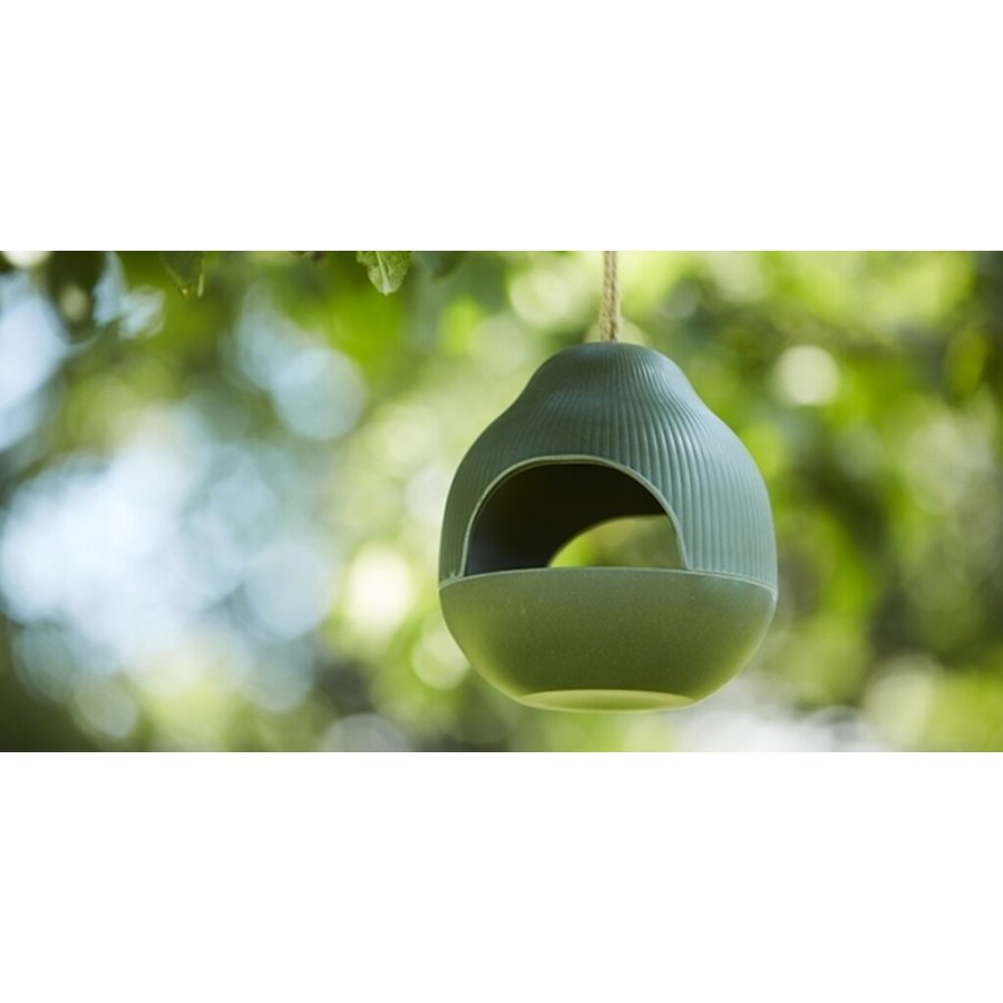 Point Virgule Living Fuglefoderhus H18 cm, Gr�n/Bambus