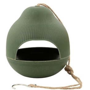 Point Virgule Living Fuglefoderhus H18 cm, Gr�n/Bambus