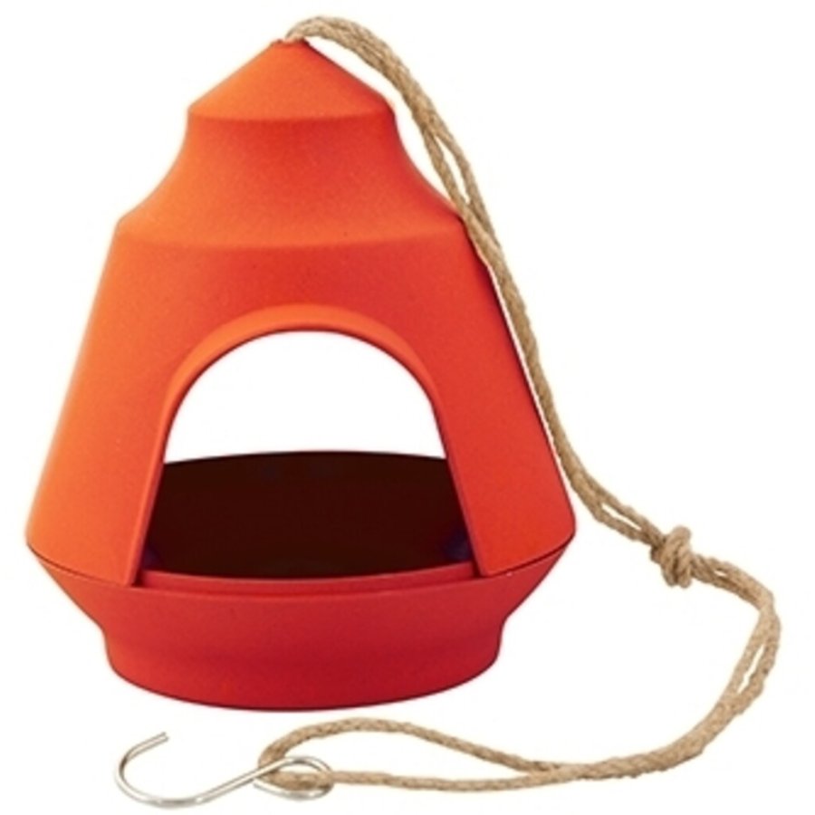 Point Virgule Living Fuglefoderhus H15,5 cm, Orange/Bambus