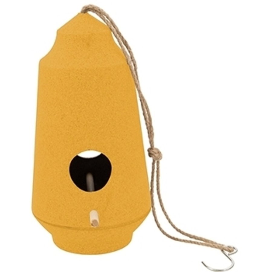 Point Virgule Living Fuglefoderhus H28 cm, Karrygul/Bambus