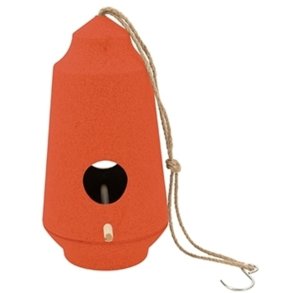 Point Virgule Living Fuglefoderhus H28 cm, Orange/Bambus