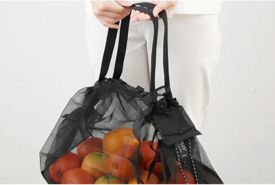 Shupatto Mesh Faltbare Tasche 25 L, Schwarz
