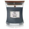 WoodWick Duftkerze mit knisternden Holzdochten und Holzdeckel 8,2 cm, Evening Onyx