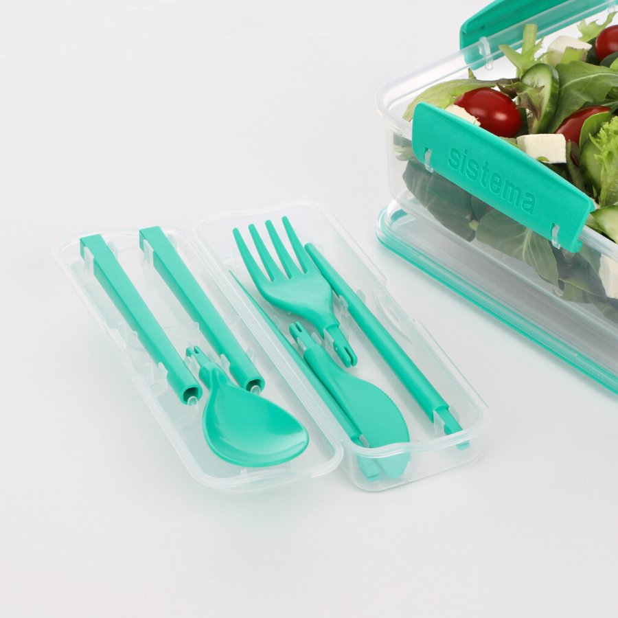 Sistema To Go Bestik 3 stk, Minty Teal