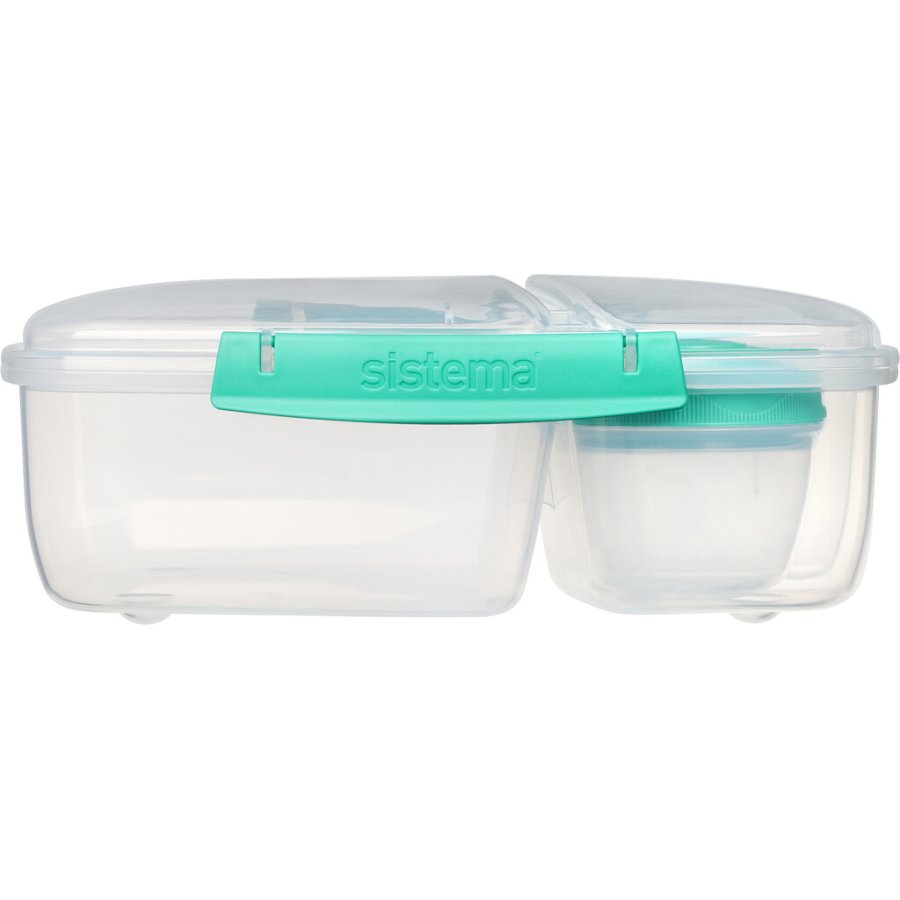 Sistema Triple Split Lunchbox mit Joghurtbecher 2 L, Minty Teal