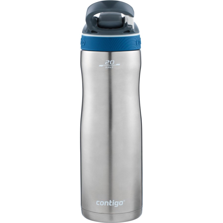 Contigo Ashland Chill Trinkflasche mit Strohhalm 590 ml, Stahl