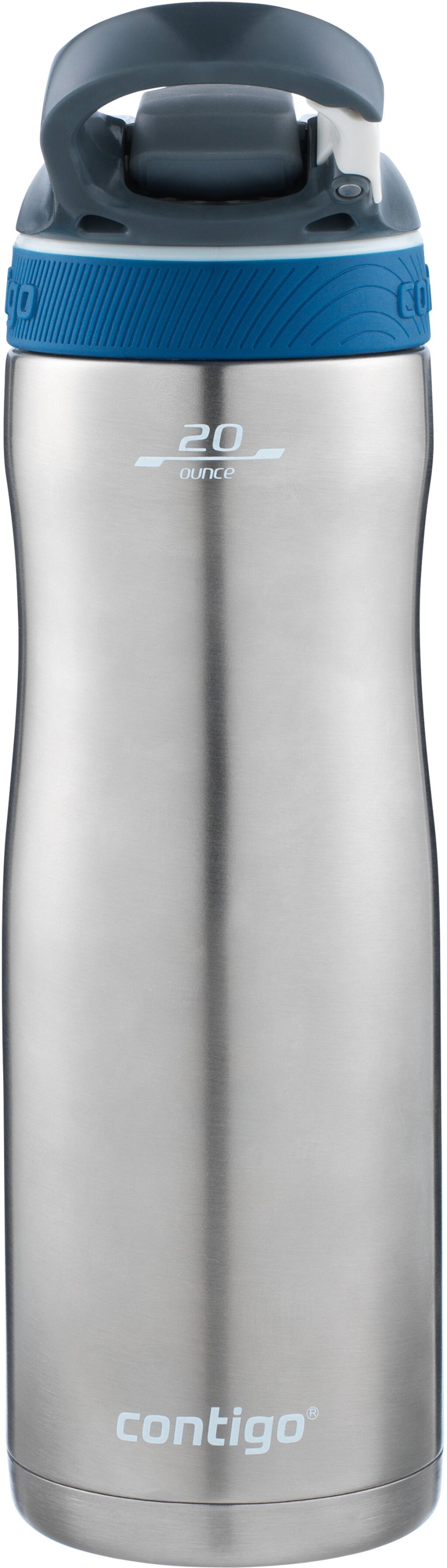 Contigo Ashland Chill Trinkflasche mit Strohhalm 590 ml, Stahl