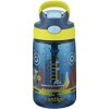 Contigo Kids Gizmo Trinkflasche mit Strohhalm 420 ml, Blau/gelbe Rakete