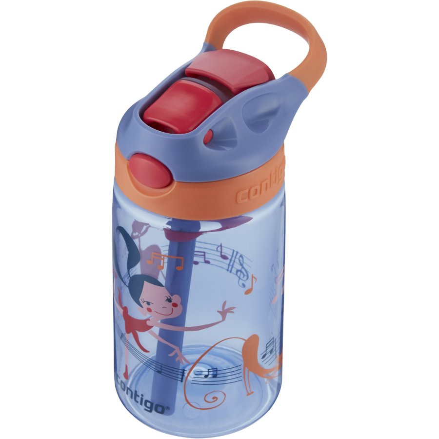 Contigo Kids Gizmo Trinkflasche mit Strohhalm 420 ml, Blau/Orange Ballet Tnzerin