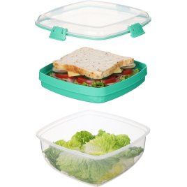 Sistema To Go Salat- og Sandwich Madkasse 1,63 L, Minty Teal