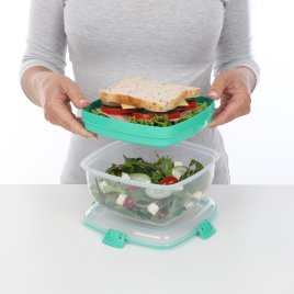 Sistema To Go Salat- og Sandwich Madkasse 1,63 L, Minty Teal