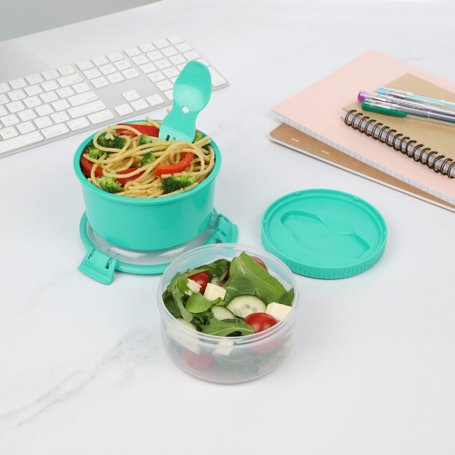 Sistema To Go Lunch Stack Lunchbox 965 ml, Minty Teal