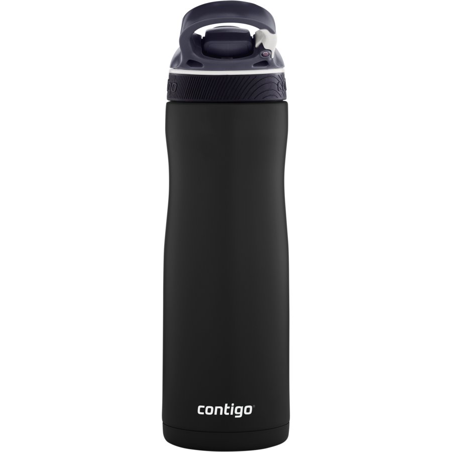 Contigo Ashland Chill Trinkflasche mit Strohhalm 590 ml, Mattschwarz