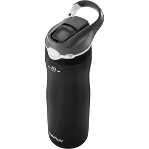 Contigo Ashland Chill Drikkeflaske m. Sugerør 590 ml, Mat Sort