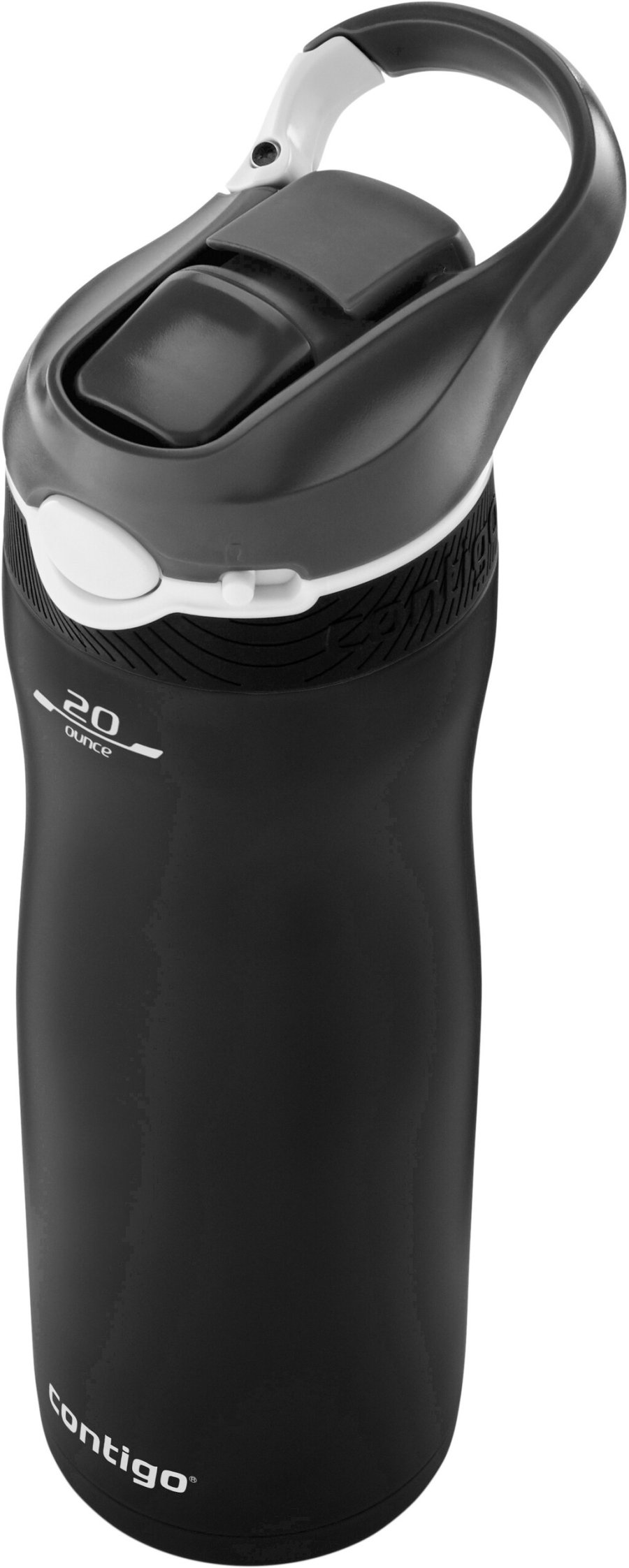 Contigo Ashland Chill Trinkflasche mit Strohhalm 590 ml, Mattschwarz