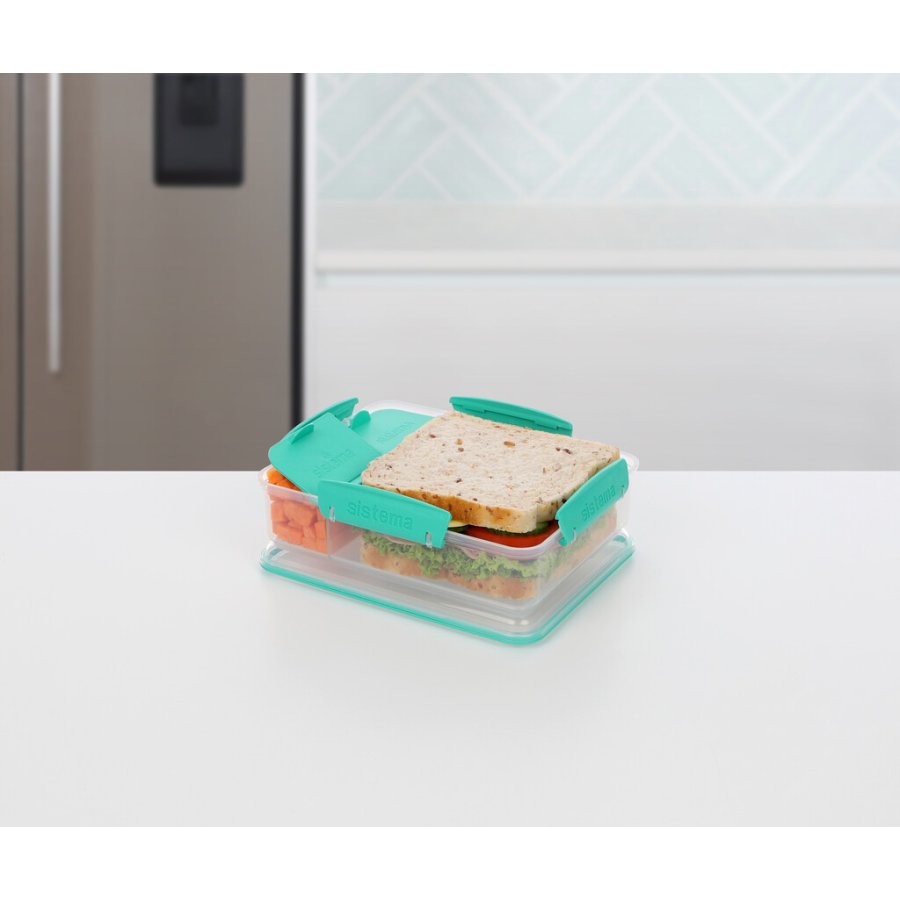 Sistema To Go Snack Attack Duo 975 ml, Minty Teal